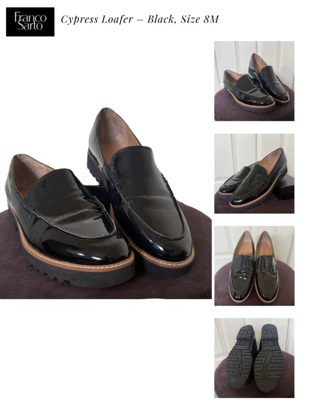 Franco Sarto Cypress Loafer – Black, Size 8M